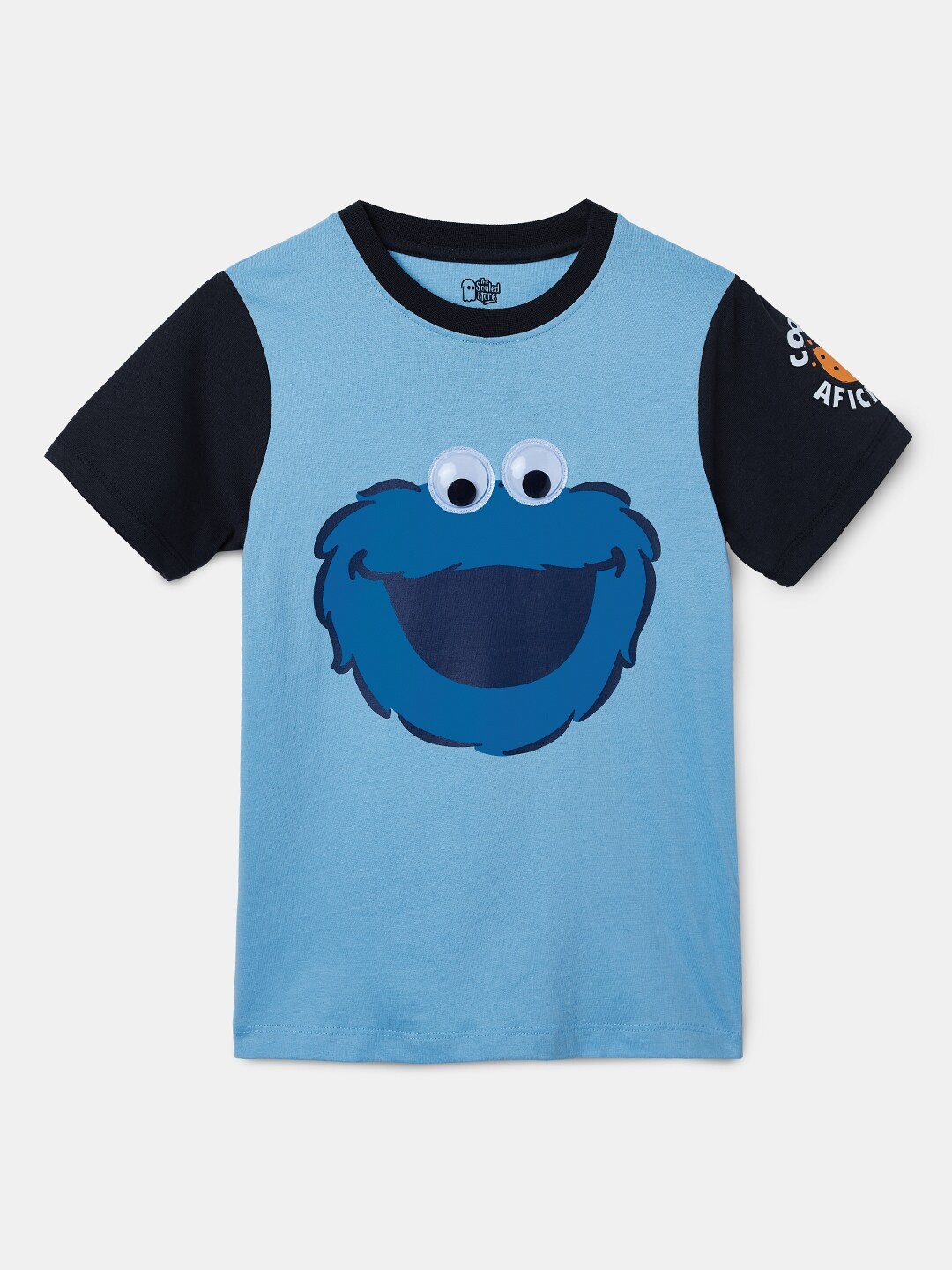 

The Souled Store Boys Cookie Monster Printed Pure Cotton T-shirt, Blue