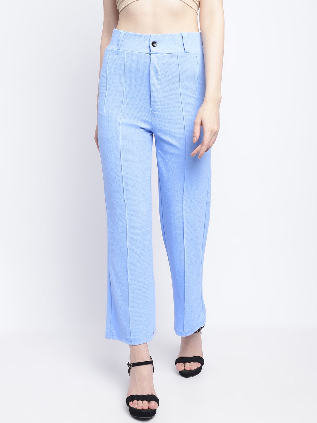 

Wuxi Women Relaxed Straight Leg Fit Parallel Trousers, Turquoise blue