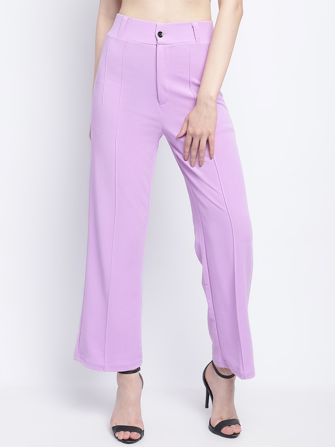

Wuxi Women Relaxed Straight Leg Straight Fit Parallel Trousers, Lavender