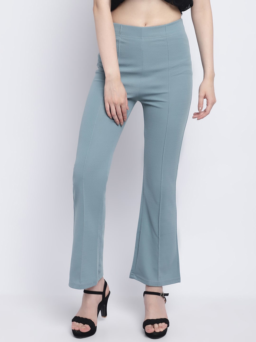 

Wuxi Women Relaxed Straight Leg Straight Fit Trousers, Sea green