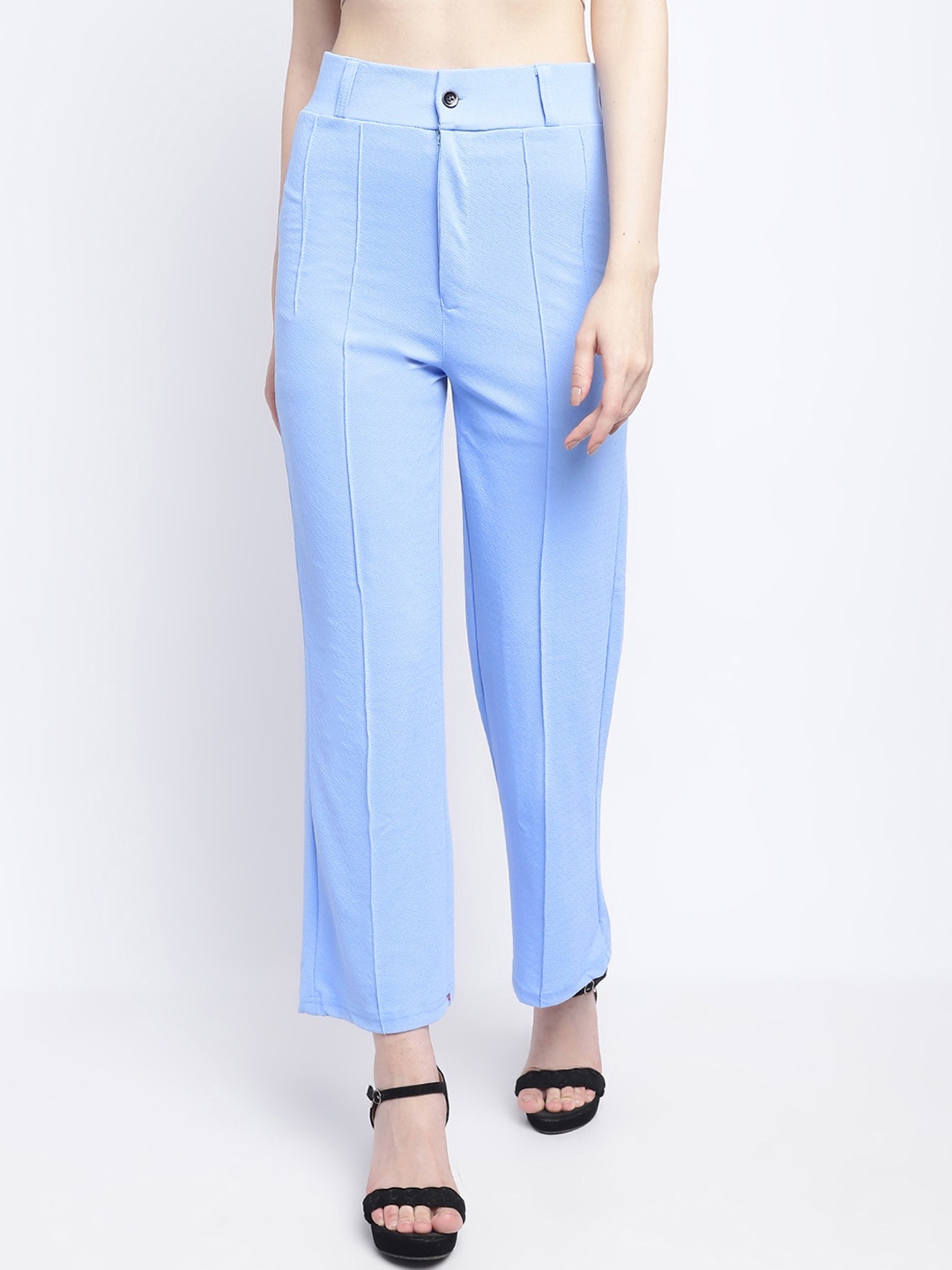 

Wuxi Women Relaxed Straight Leg Fit Parallel Trousers, Turquoise blue