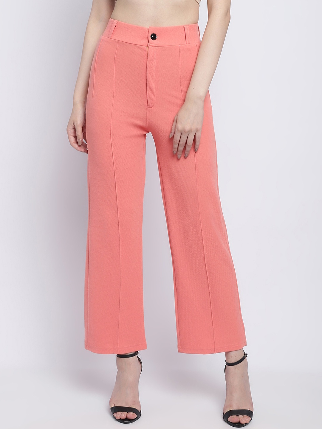 

Wuxi Women Relaxed Straight Leg Straight Fit Parallel Trousers, Peach