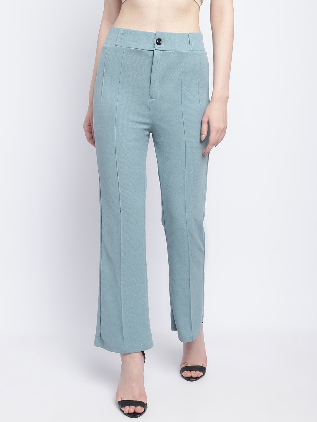 

Wuxi Women Relaxed Straight Leg Fit Bootcut Trousers, Sea green