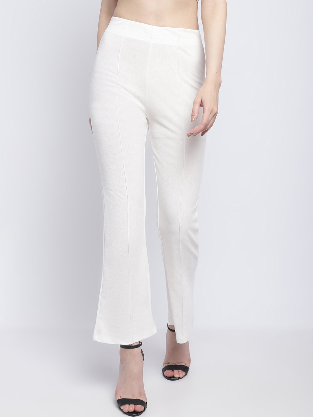 

Wuxi Women Relaxed Straight Leg Straight Fit Trousers, White