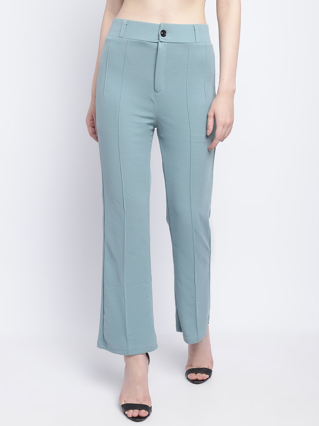 

Wuxi Women Relaxed Straight Leg Fit Bootcut Trousers, Sea green