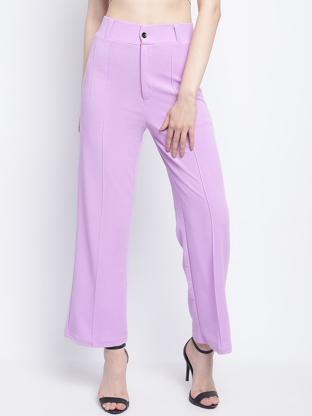 

Wuxi Women Relaxed Straight Leg Straight Fit Parallel Trousers, Lavender