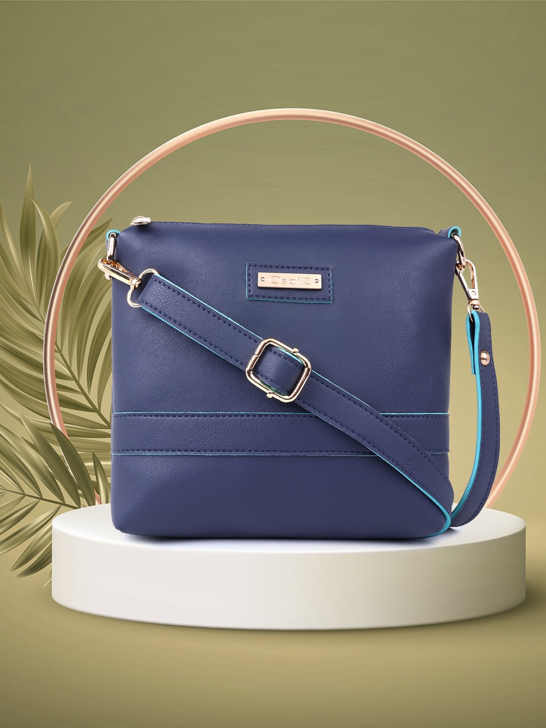 

OsaiZ PU Shopper Sling Bag, Blue