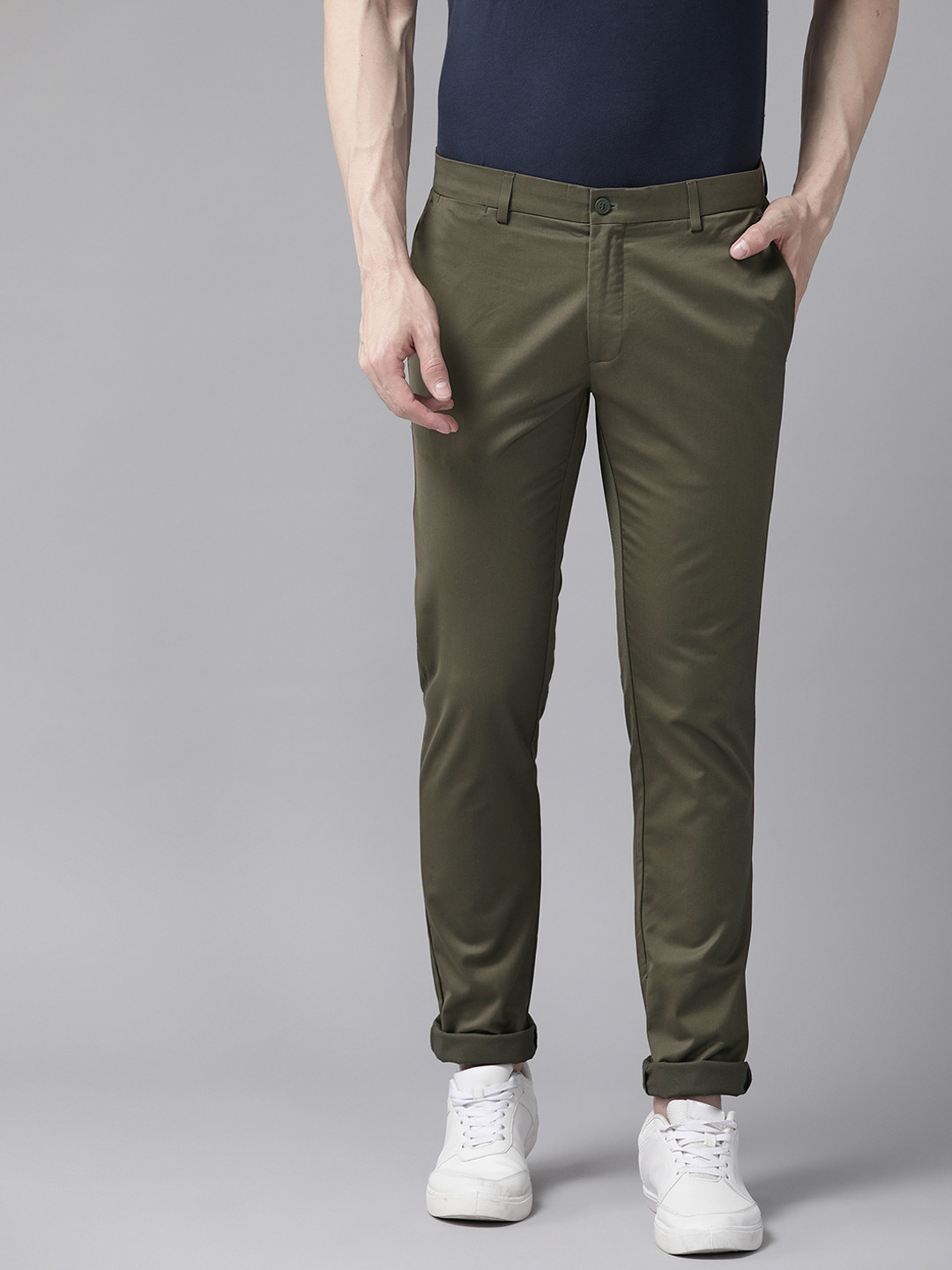 

Blackberrys TechPro Men Olive Casual Trouser