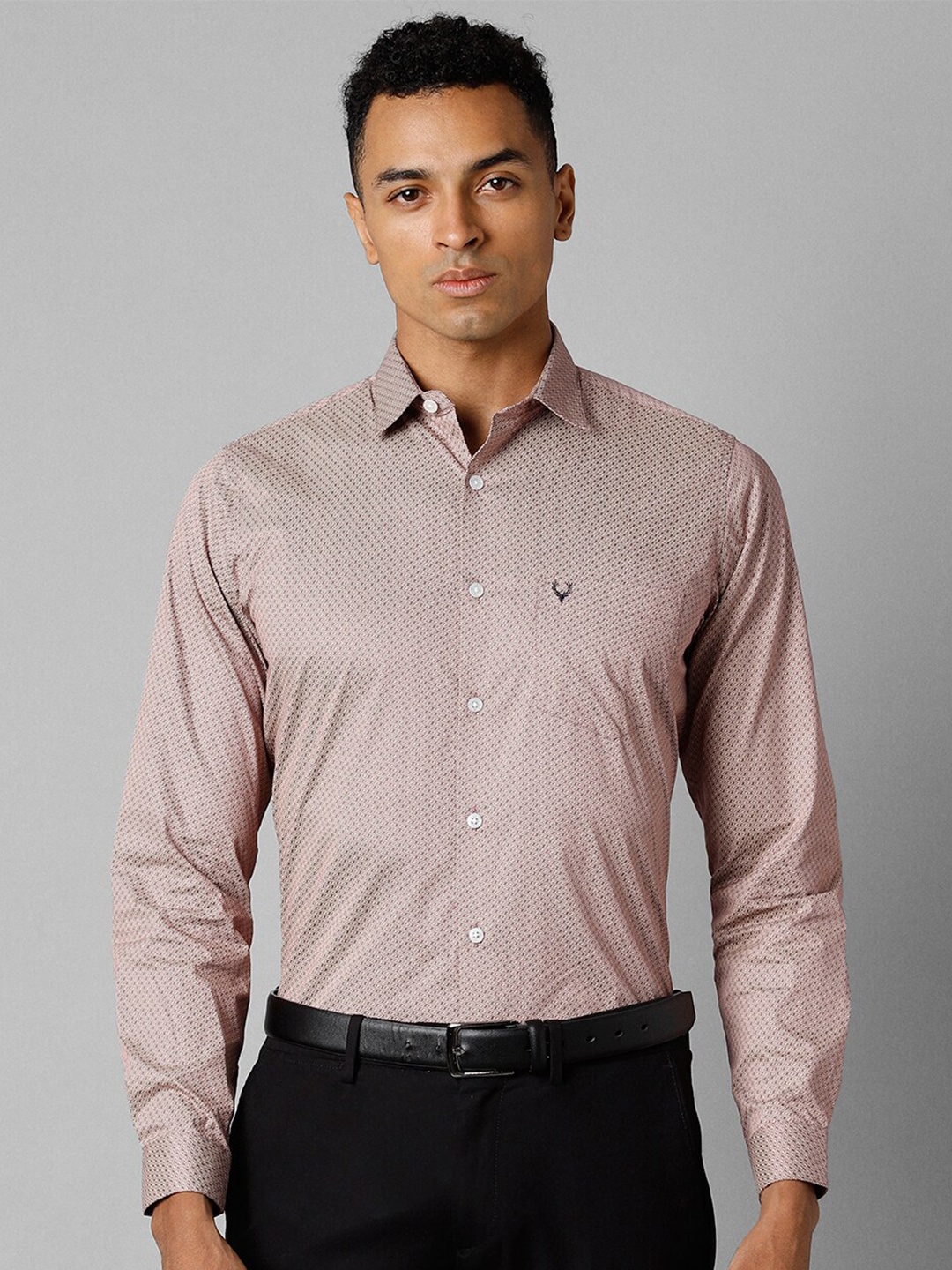 

Allen Solly Slim Fit Micro Ditsy Printed Formal Shirt, Pink