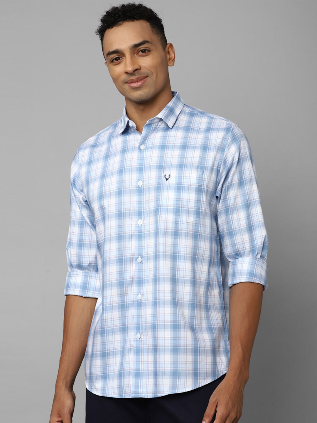 

Allen Solly Slim Fit Tartan Checked Casual Shirt, Blue