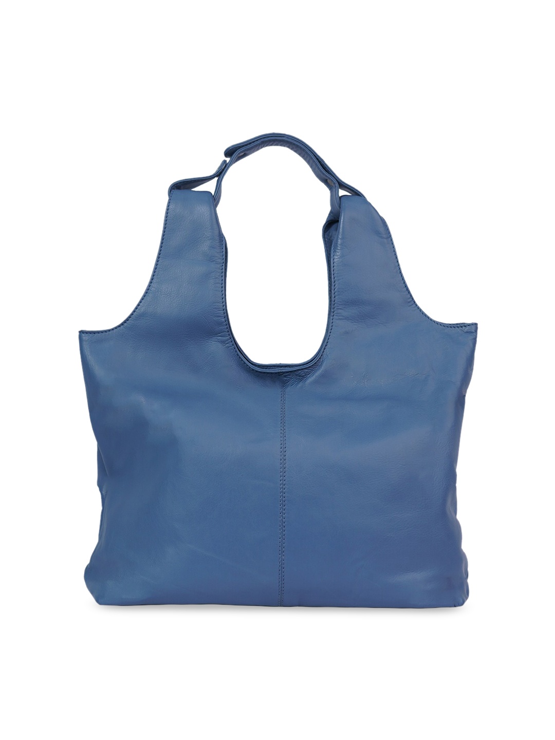 

PERKED Leather Oversized Shopper Shoulder Bag, Blue