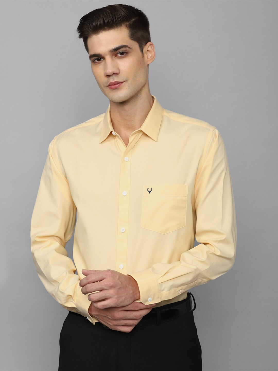 

Allen Solly Slim Fit Opaque Formal Shirt, Beige
