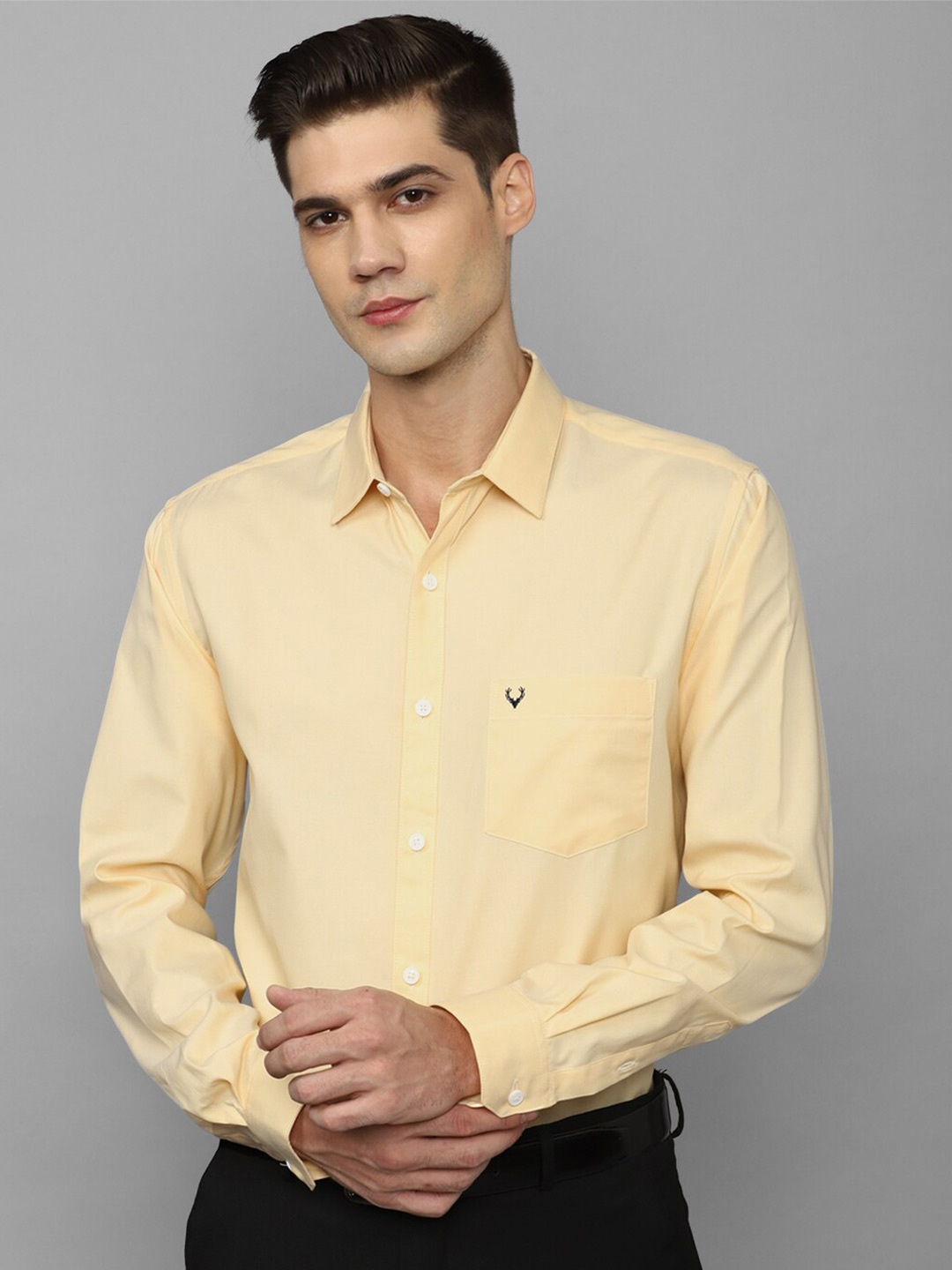 

Allen Solly Spread Collar Slim Fit Opaque Formal Shirt, Beige
