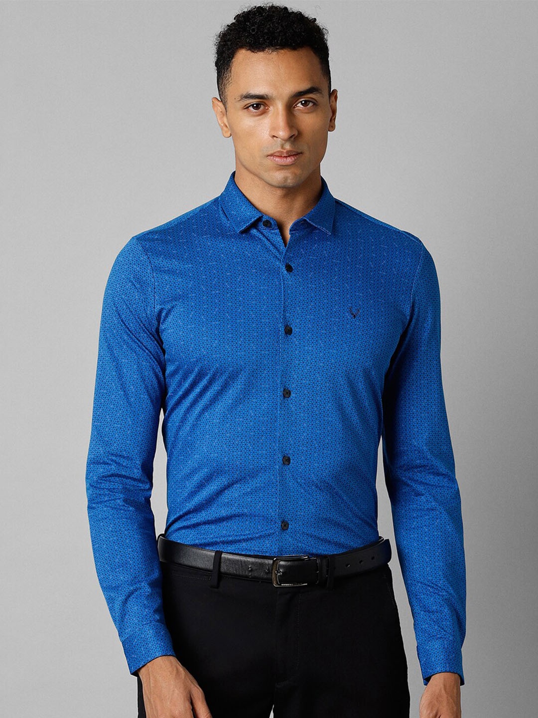 

Allen Solly Slim Fit Opaque Printed Formal Shirt, Blue