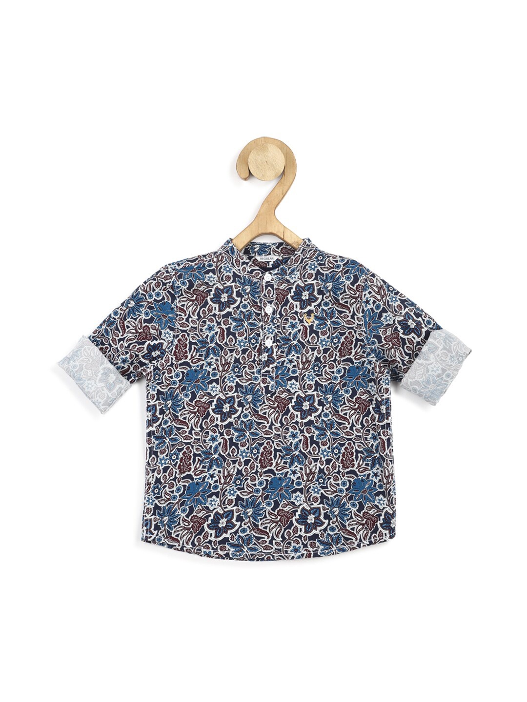 

Allen Solly Junior Boys Floral Printed Pure Cotton Casual Shirt, Blue