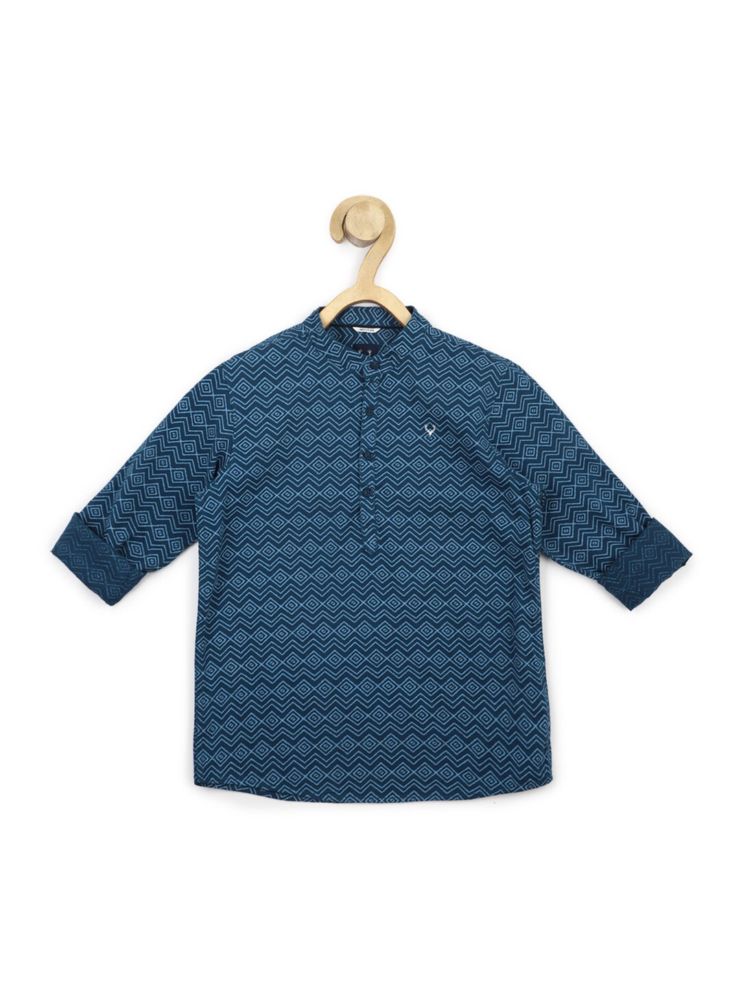 

Allen Solly Junior Boys Geometric Printed Pure Cotton Casual Shirt, Blue