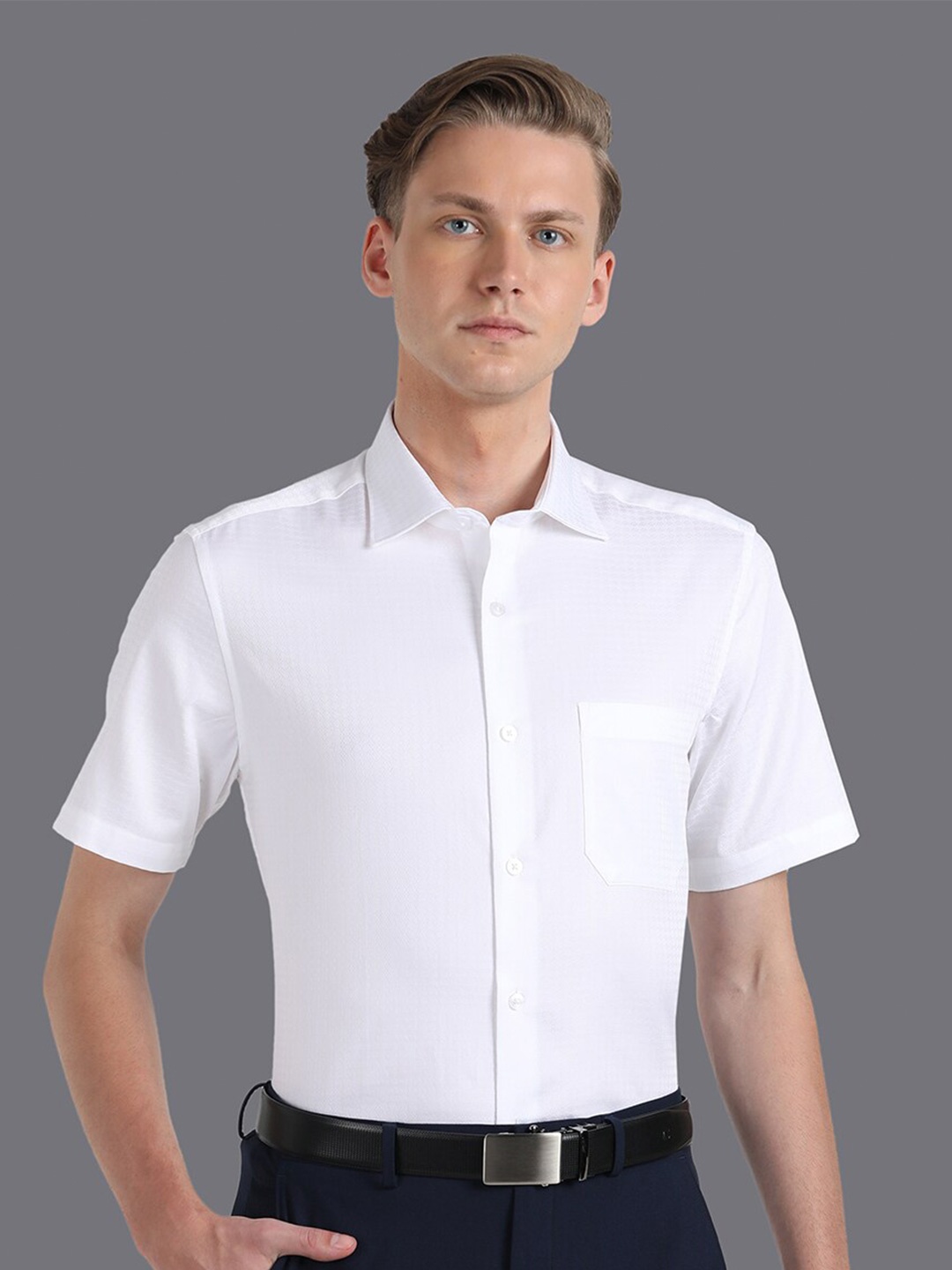 

Louis Philippe Slim Fit Pure Cotton Formal Shirt, White
