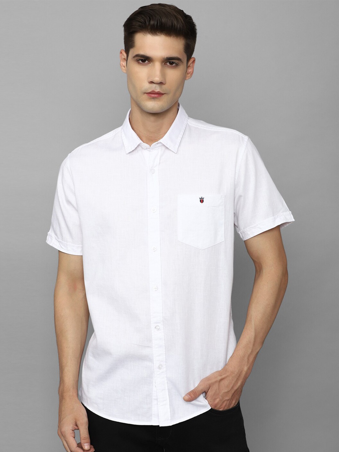 

Louis Philippe Jeans Men Comfort Slim Fit Cotton Casual Shirt, White