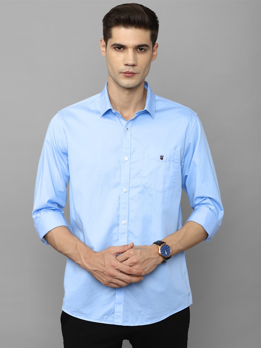 

Louis Philippe Sport Men Blue Slim Fit Cotton Casual Shirt