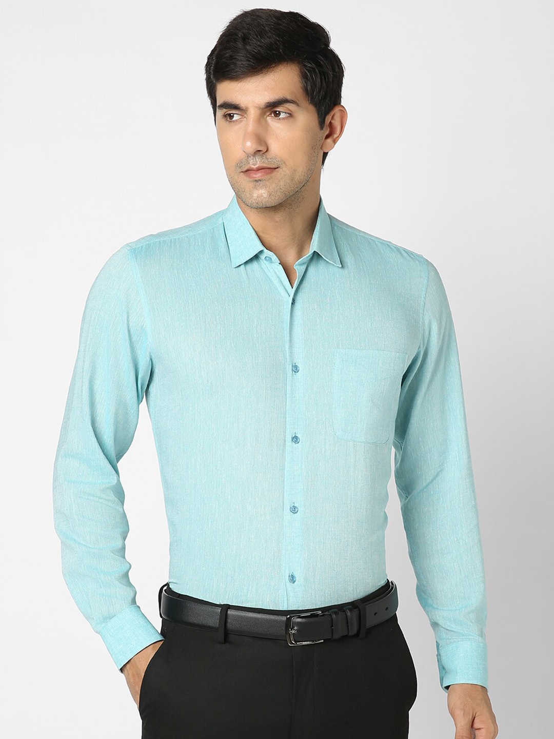

Peter England Opaque Formal Shirt, Blue