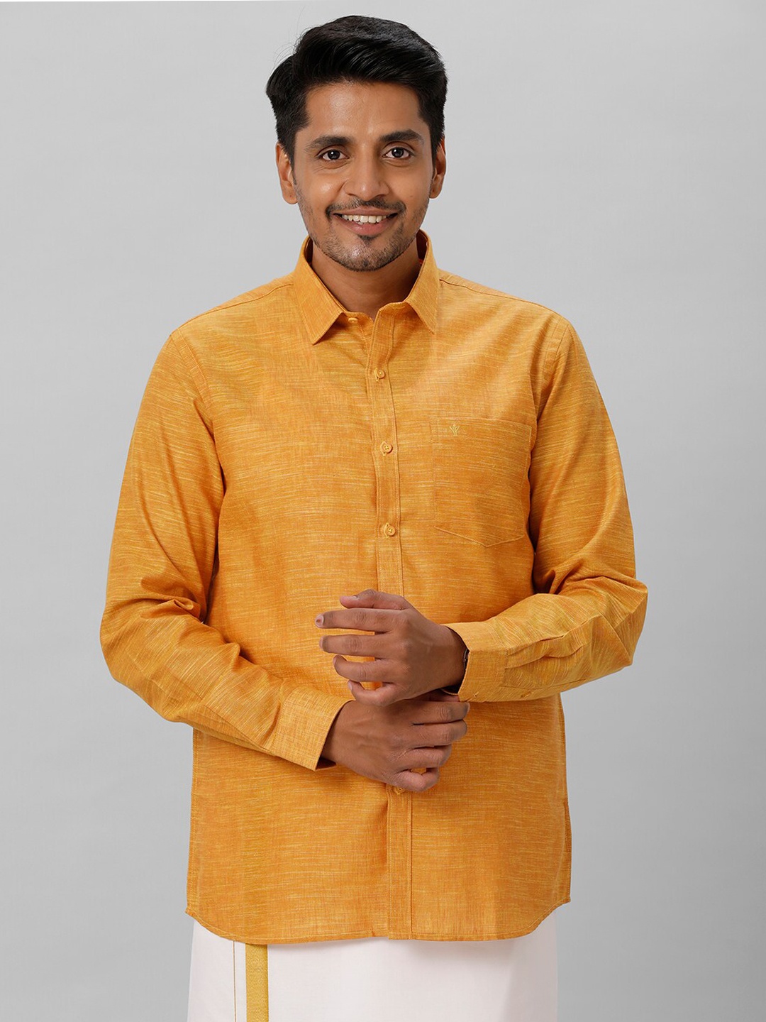 

Ramraj Spread Collar Long Sleeves Casual Shirt, Yellow