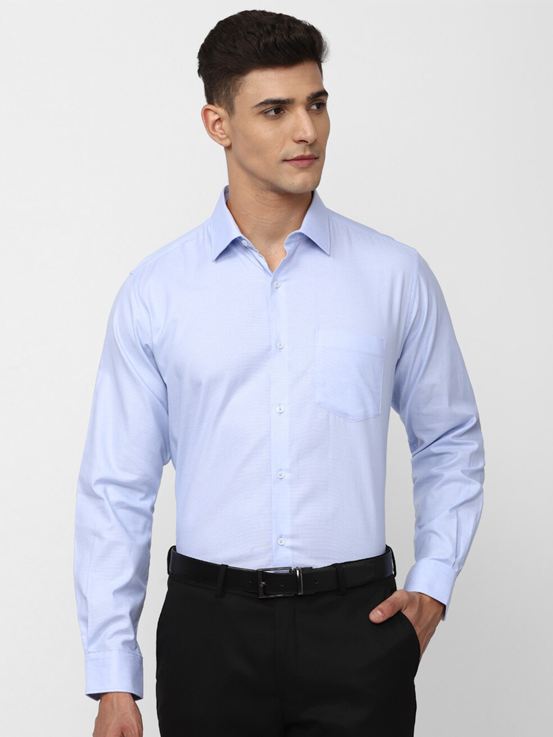

Van Heusen Opaque Pure Cotton Formal Shirt, Blue