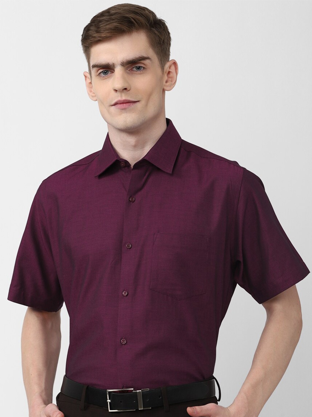 

Van Heusen Spread Collar Pure Cotton Formal Shirt, Maroon