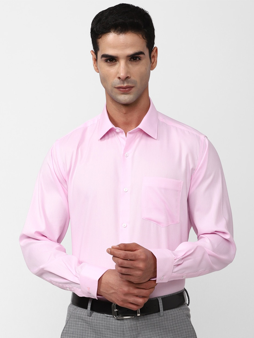 

Van Heusen Durapress Pure Cotton Wrinkle Resistant & Easy Care Formal Shirt, Pink