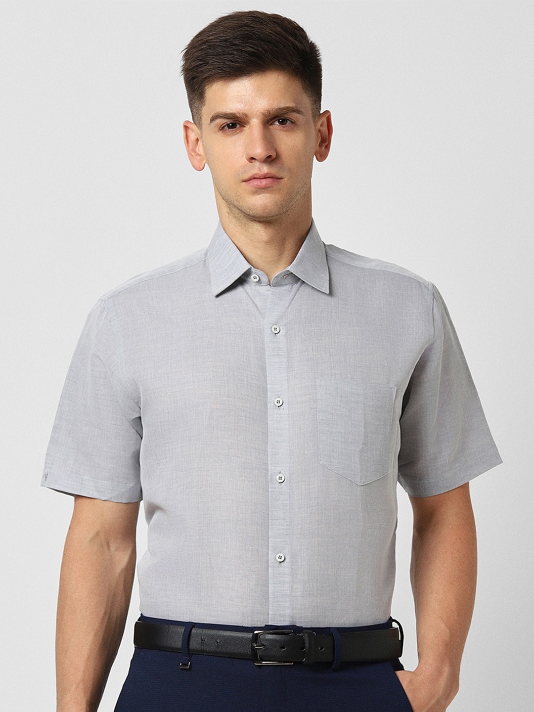 

Van Heusen Spread Collar Formal Shirt, Grey