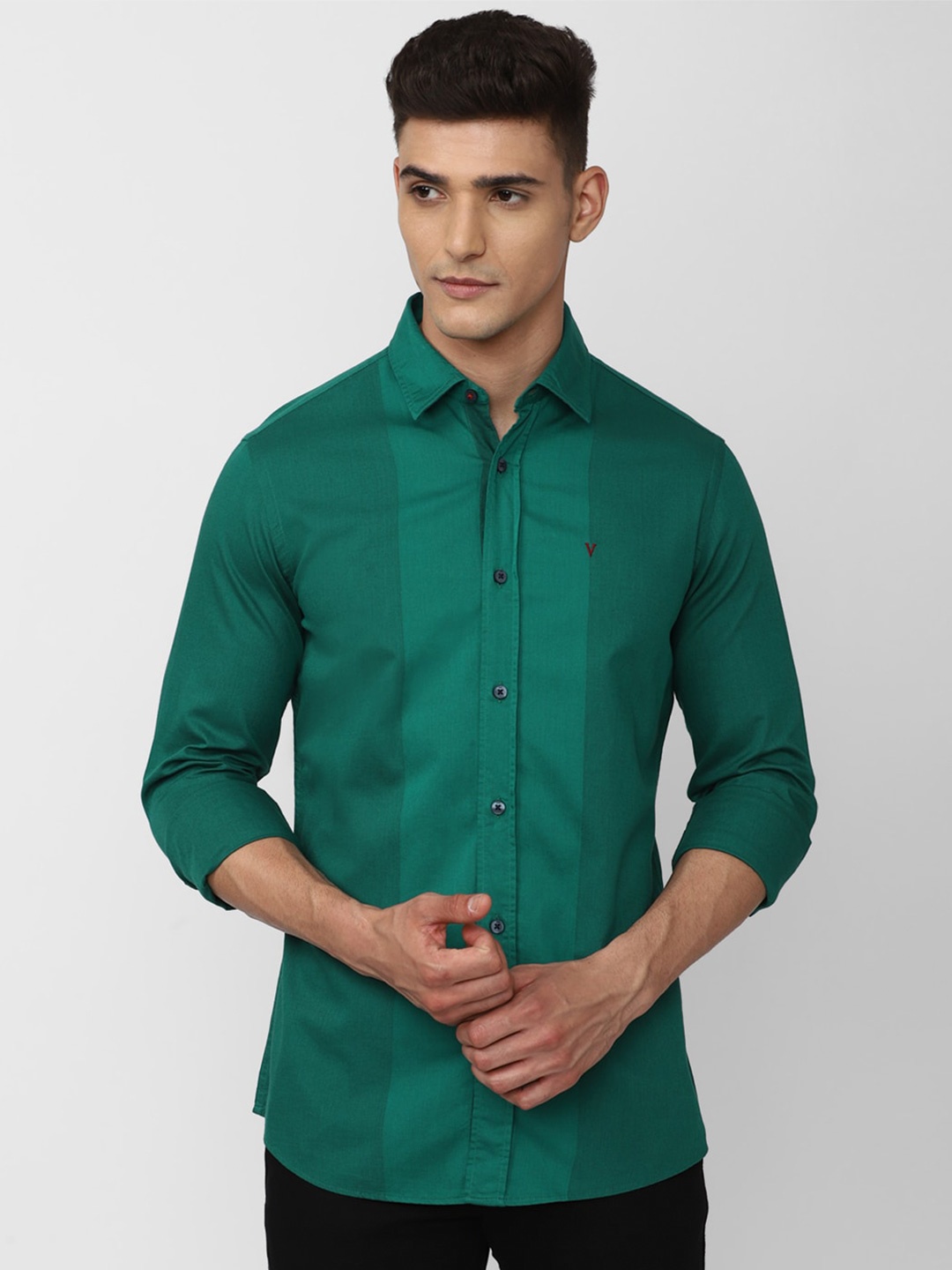 

Van Heusen Sport Slim Fit Pure Cotton Casual Shirt, Green