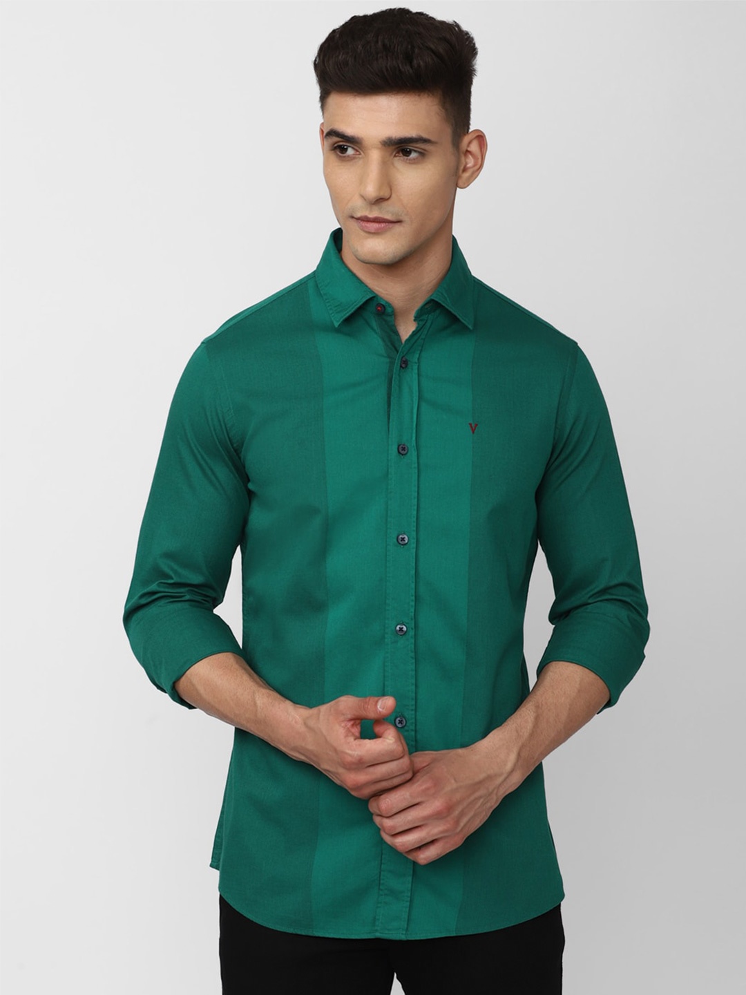 

Van Heusen Sport Slim Fit Pure Cotton Casual Shirt, Green