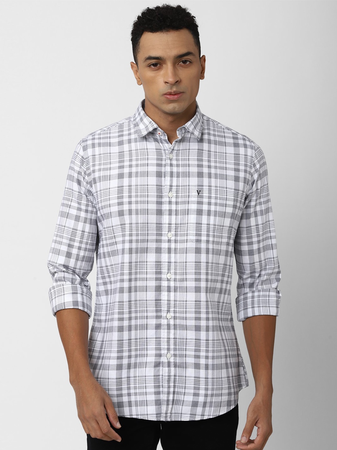 

Van Heusen Sport Slim Fit Tartan Checked Pure Cotton Shirt, White