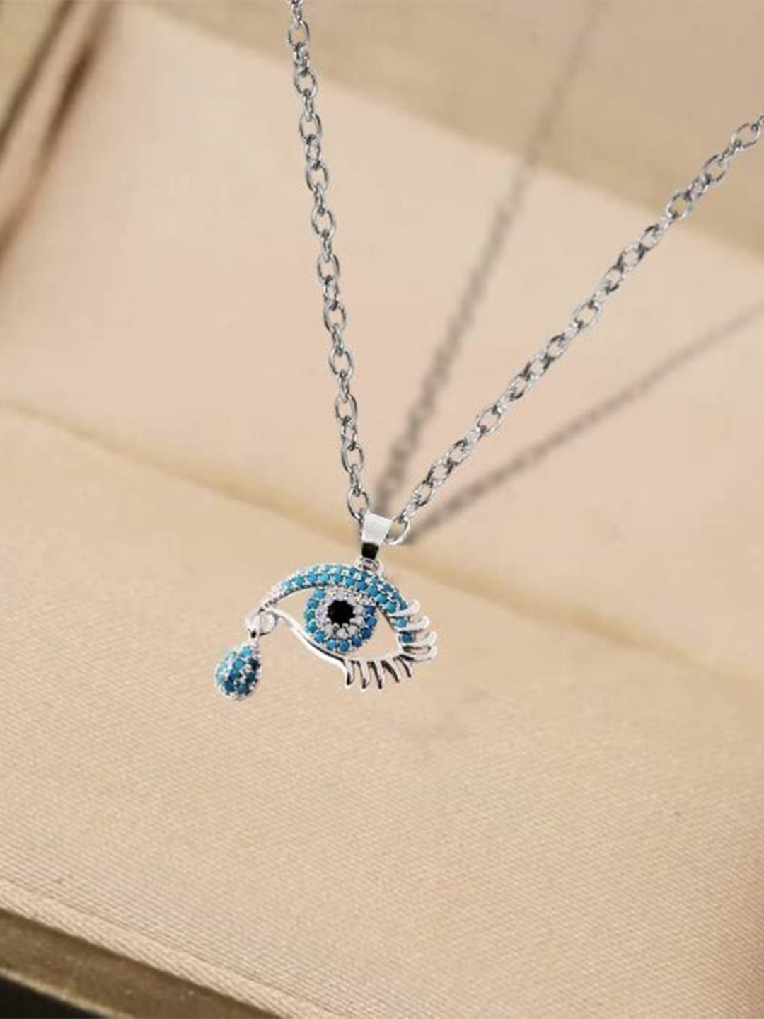 

VIEN Silver-Plated Evil Eye Necklace