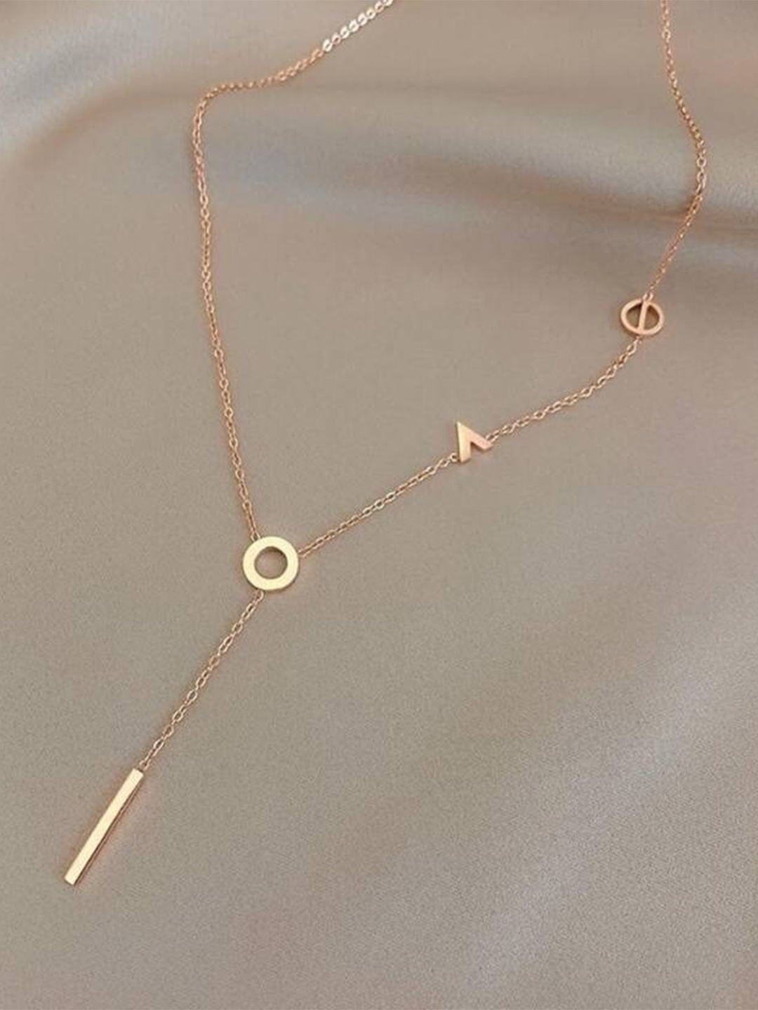 

VIEN Rose Gold-Plated Love Letter Stainless Steel Necklace