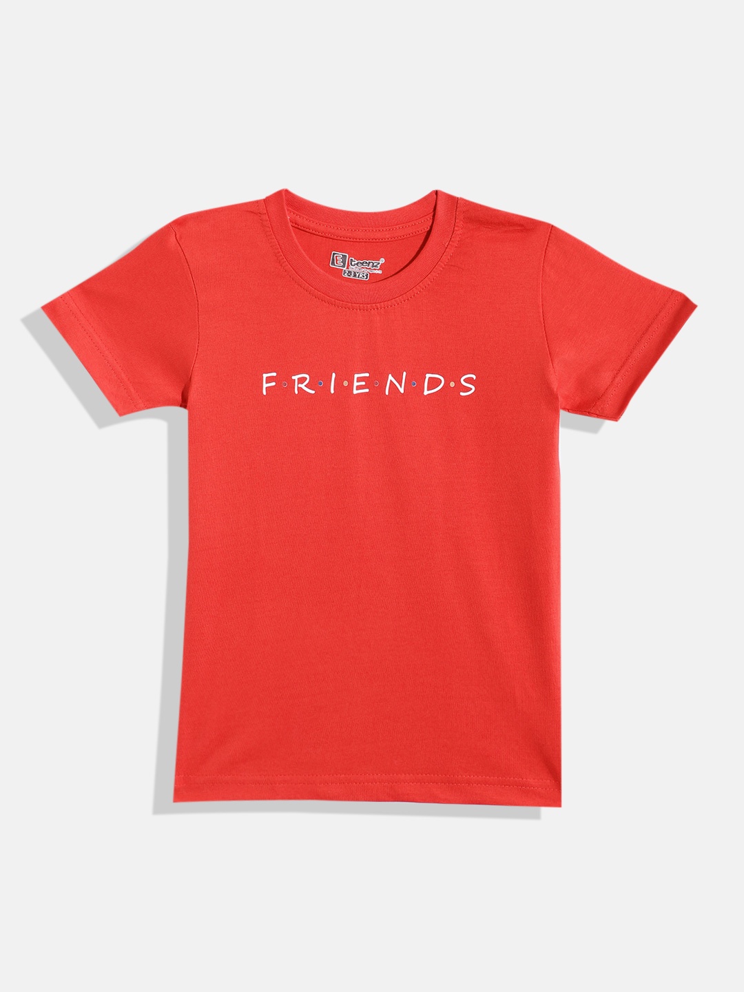 

Eteenz Boys Premium Cotton Friends Printed T-shirt, Red