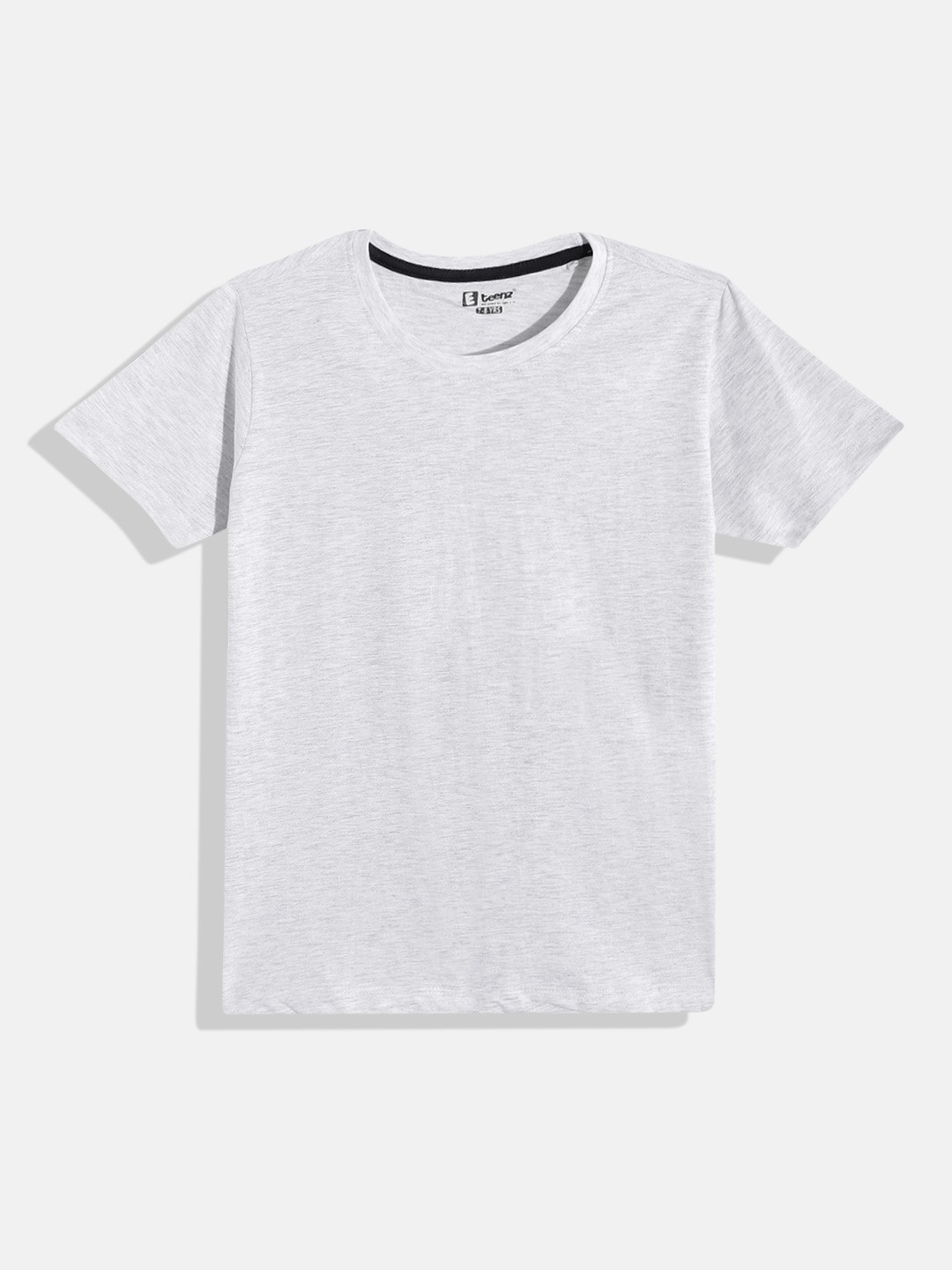

Eteenz Boys Round Neck Premium Cotton T-shirt, Grey melange