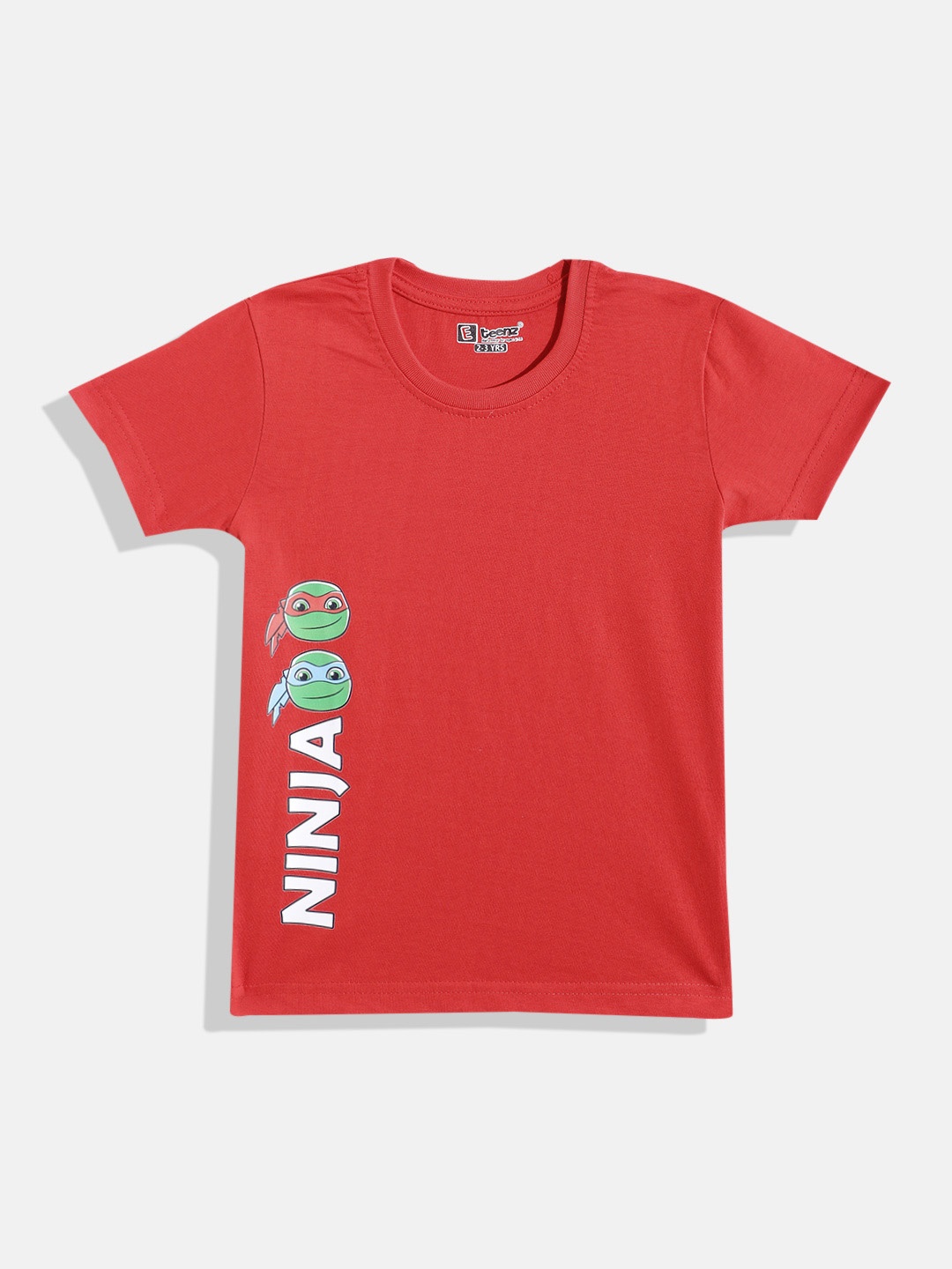

Eteenz Boys Premium Cotton Mutant Ninja Turtle Printed T-shirt, Red