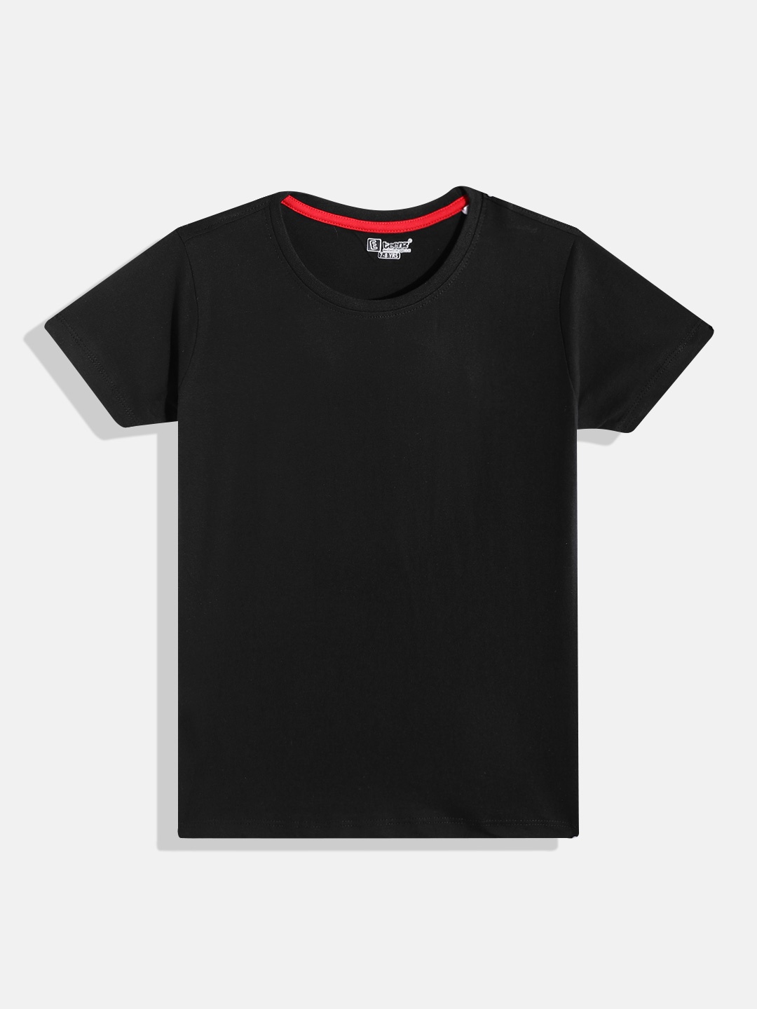 

Eteenz Boys Round Neck Premium Cotton T-shirt, Black