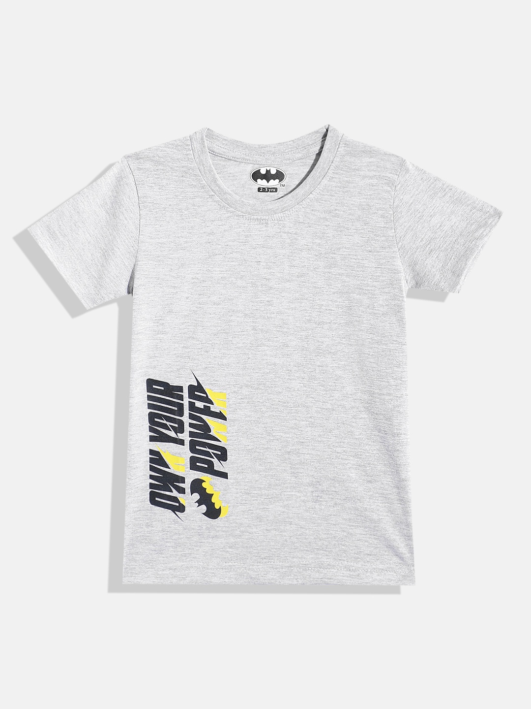 

Eteenz Boys Premium Cotton Batman Typography Printed T-shirt, Grey