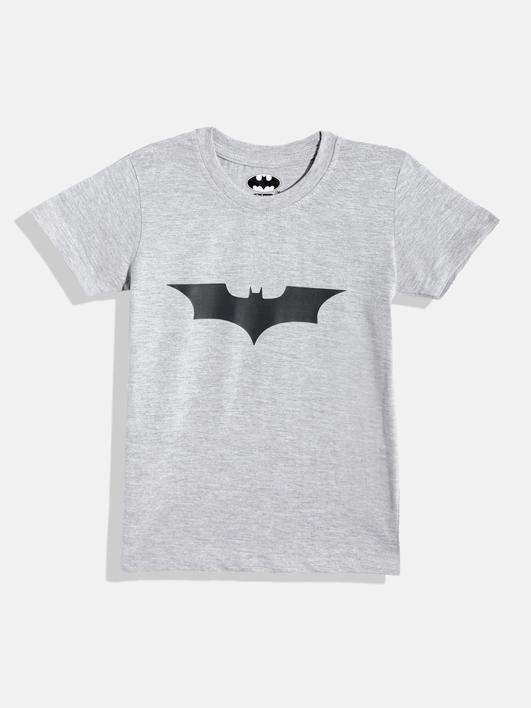 

Eteenz Boys Batman Printed Premium Cotton T-shirt, Grey melange