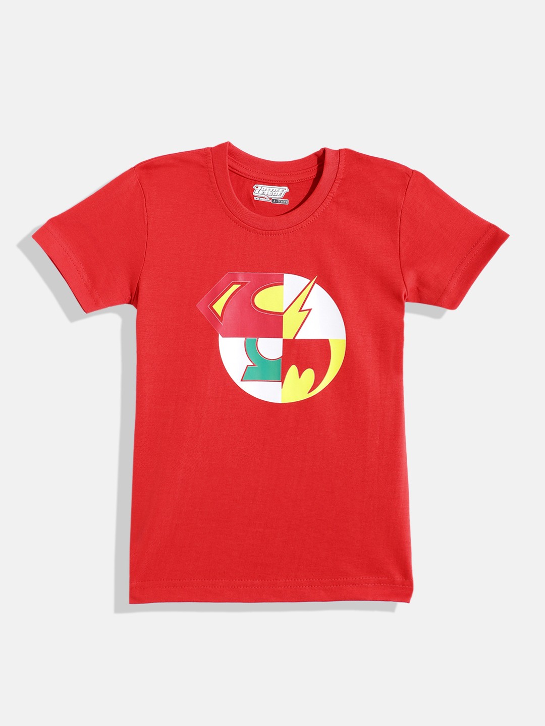 

Eteenz Boys Justice League Printed Premium Cotton T-shirt, Red