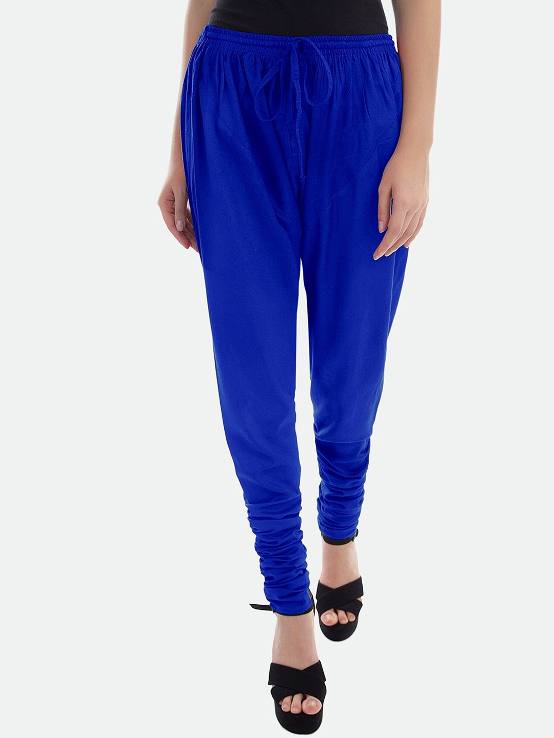 

PATRORNA Women Solid Mid Rise Regular Fit Churidhar, Blue