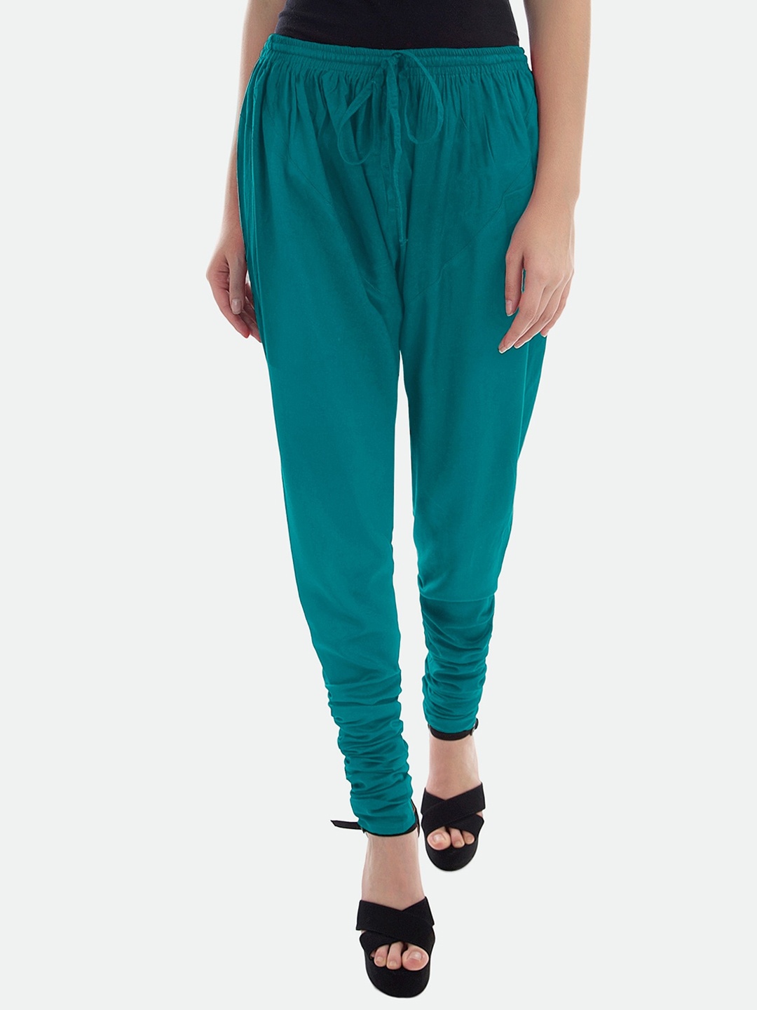 

PATRORNA Women Regular Fit Mid-Rise Churidar, Teal