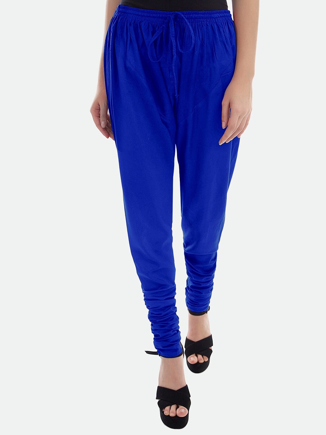 

PATRORNA Women Solid Mid Rise Regular Fit Churidhar, Blue