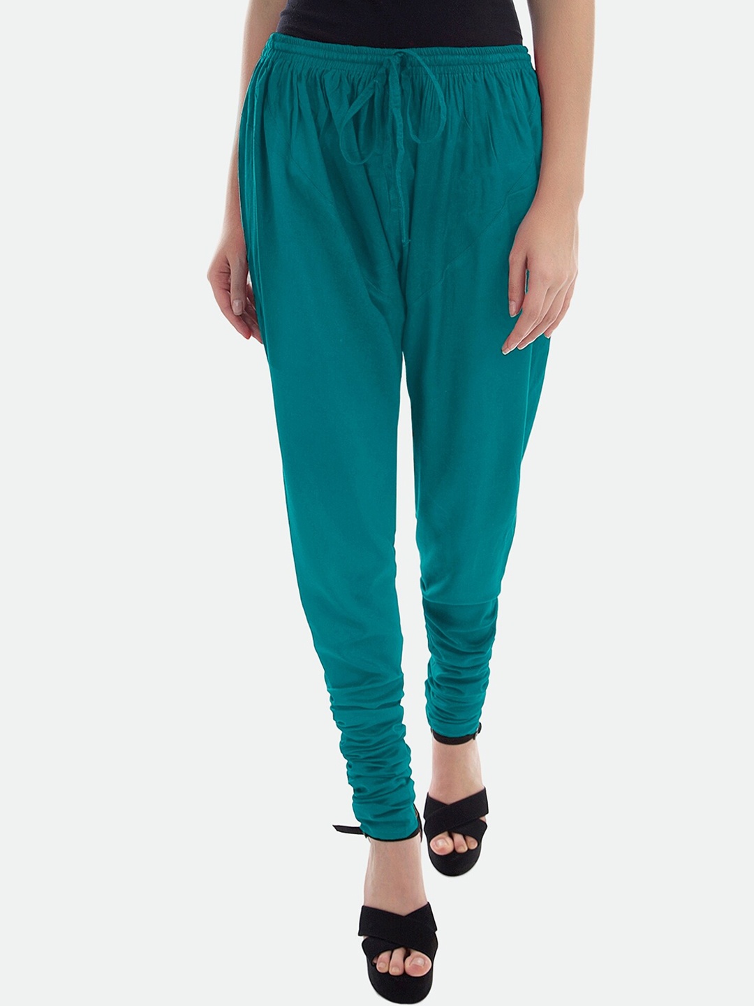 

PATRORNA Women Tie-Up Churidar, Green