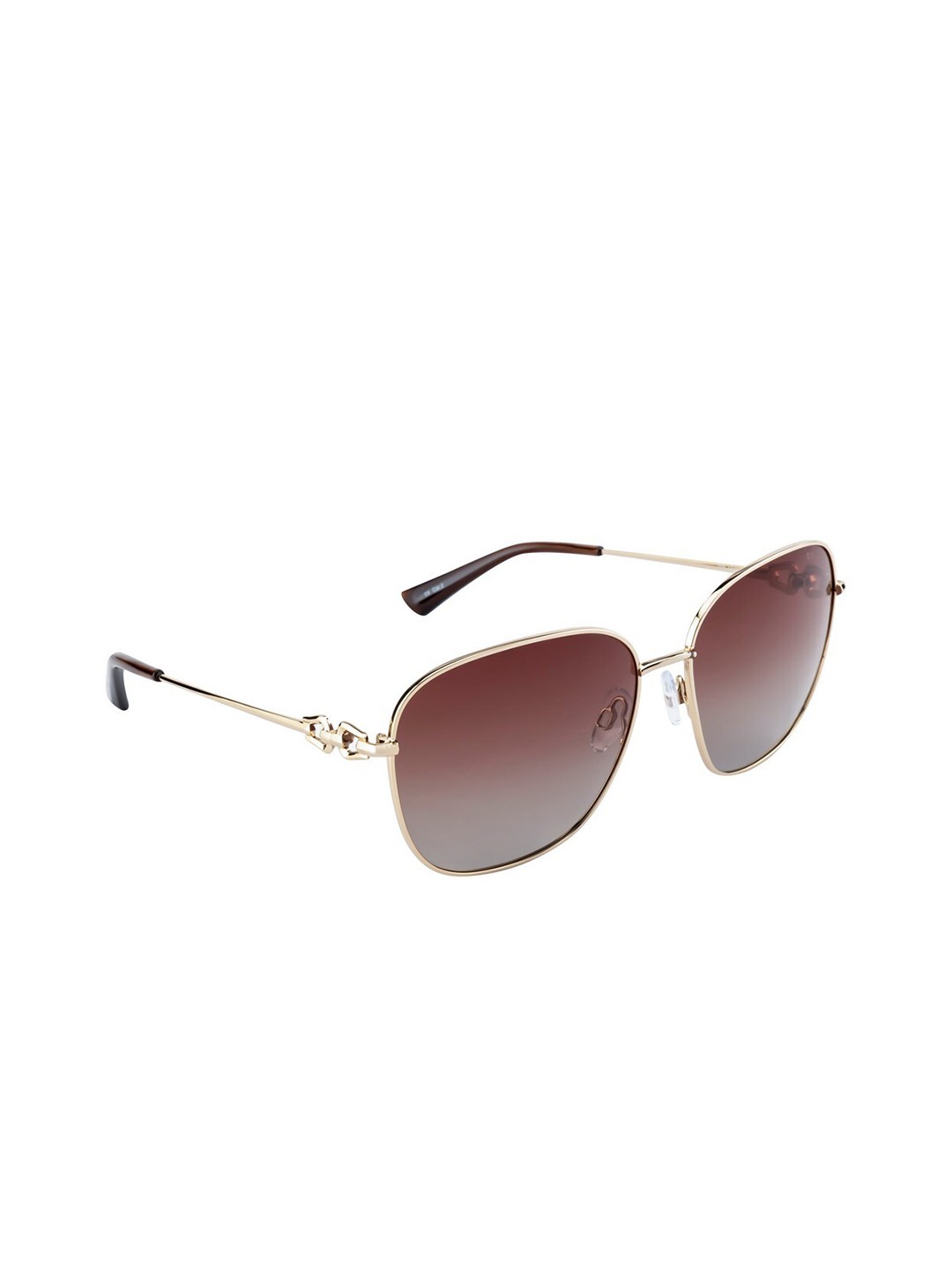 

OPIUM Lens & Rectangle Sunglasses with Polarised and UV Protected Lens OP-10074-C02, Brown