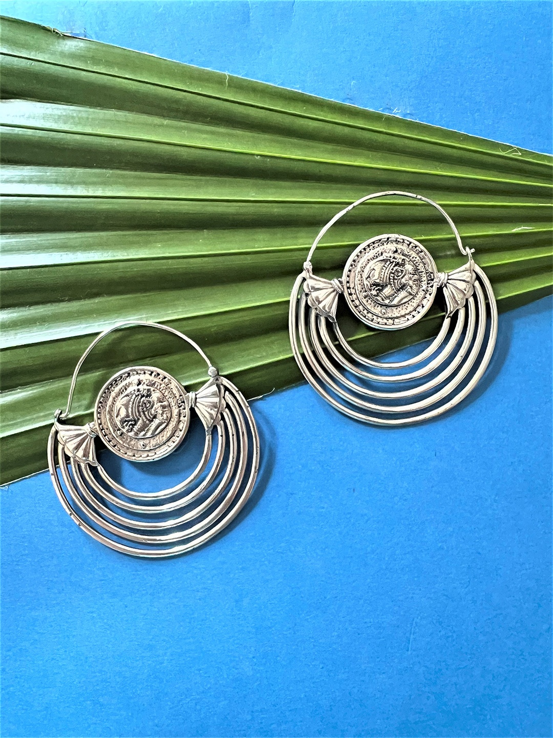 

Arte Jewels Circular Shaped Hoop Earrings, Silver