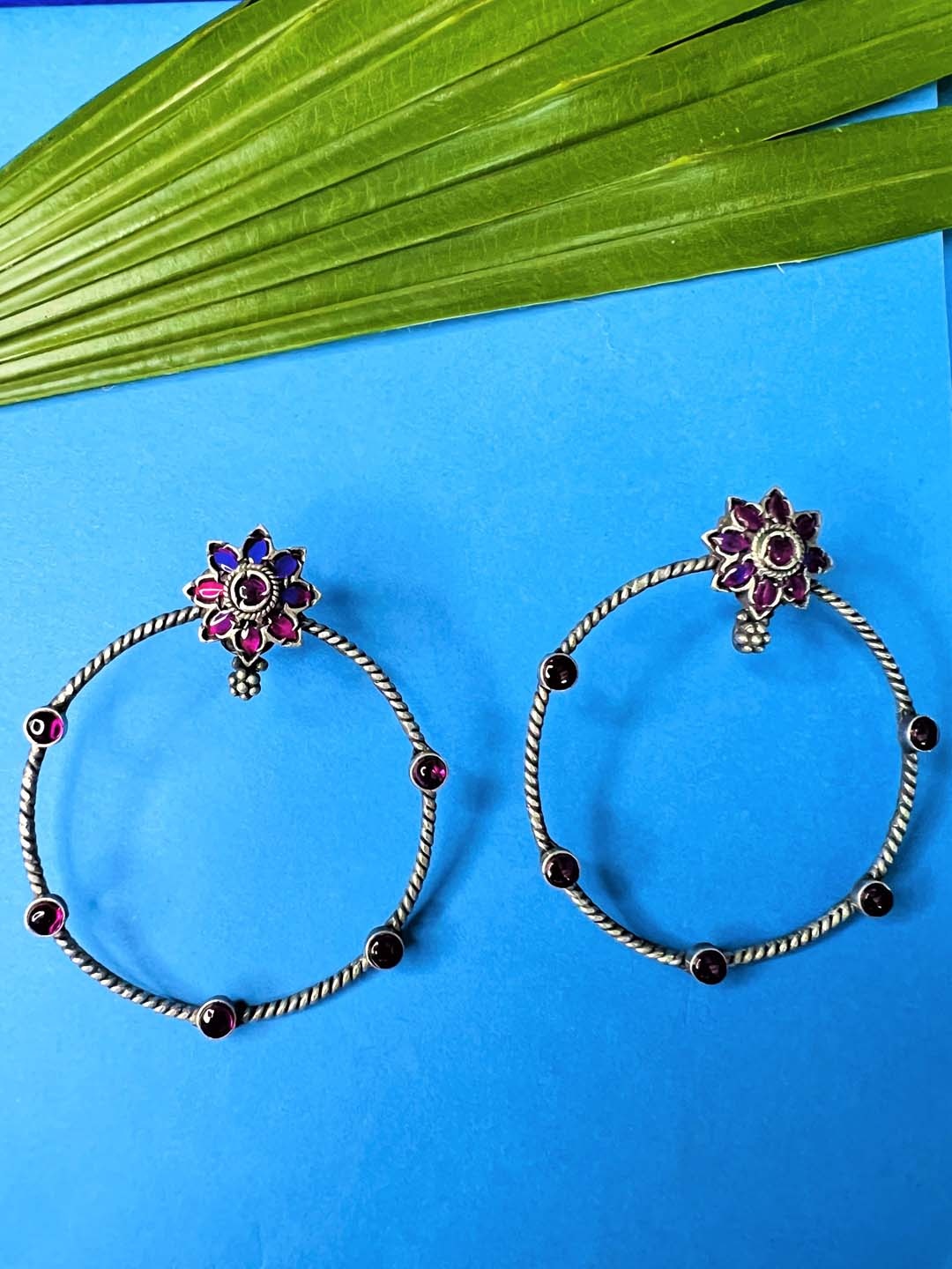 

Arte Jewels Contemporary Hoop Earrings, Silver