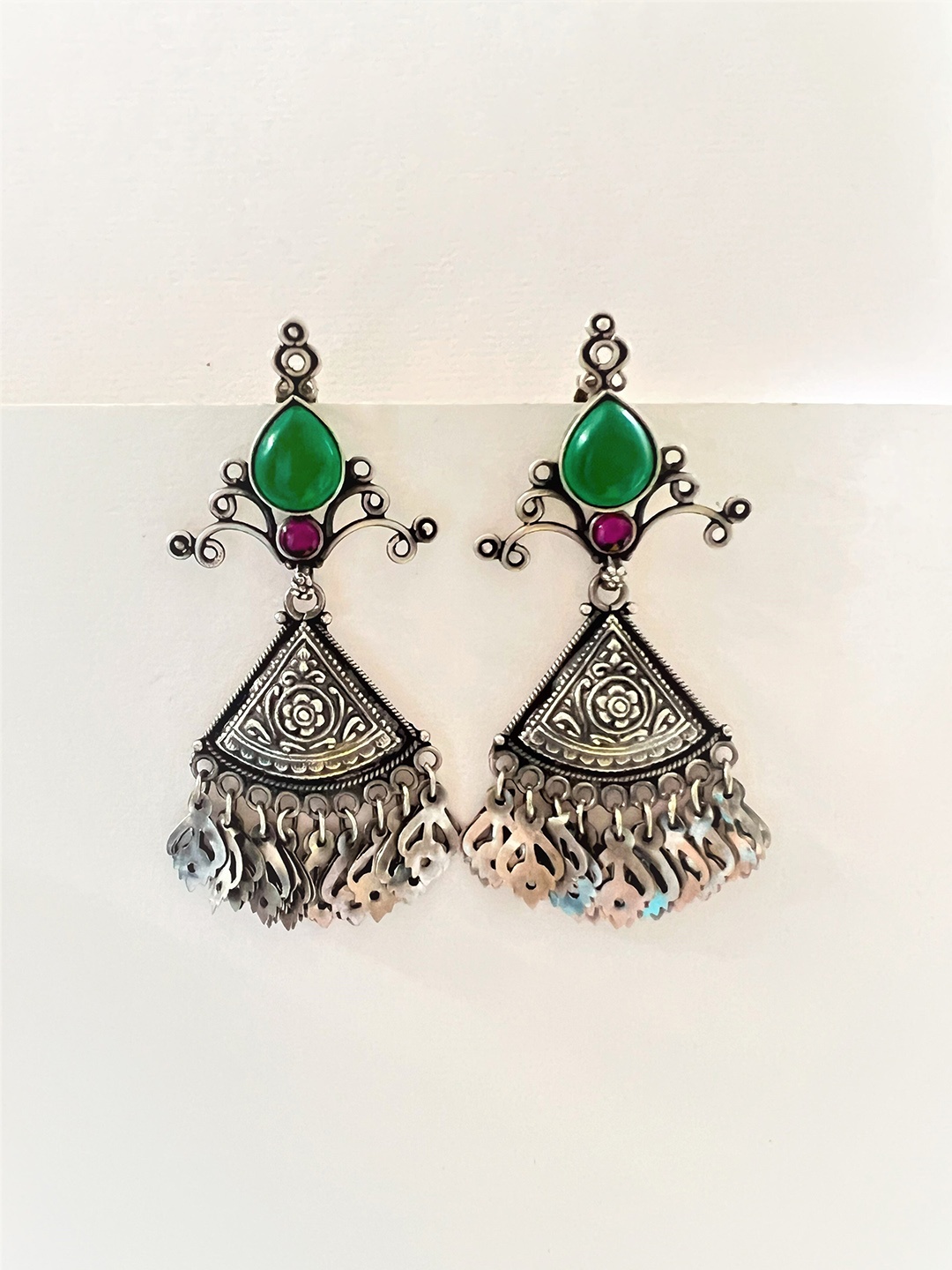 

Arte Jewels Contemporary Drop Earrings, Silver