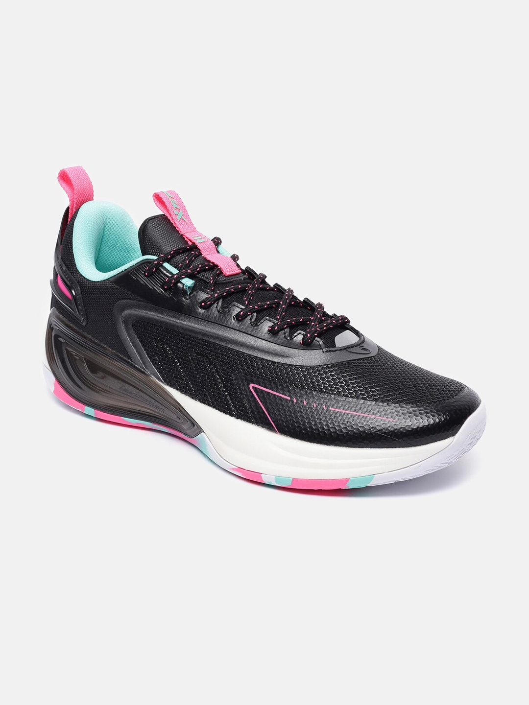 

Xtep Men Cushioning PSI Textile Dynamic Foam Non-Marking Basketball Shoes, Black